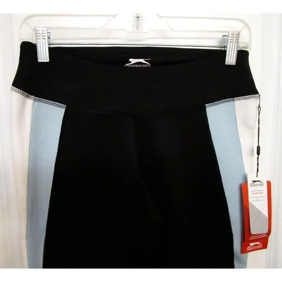 Slazenger Ladies' Sports Performance Short Leggings - NWT Light Blue - LARGE - Picture 2 of 12